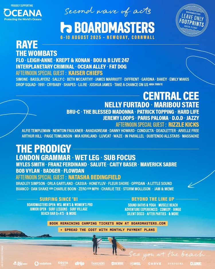 Boardmasters Festival 2025 Lineup