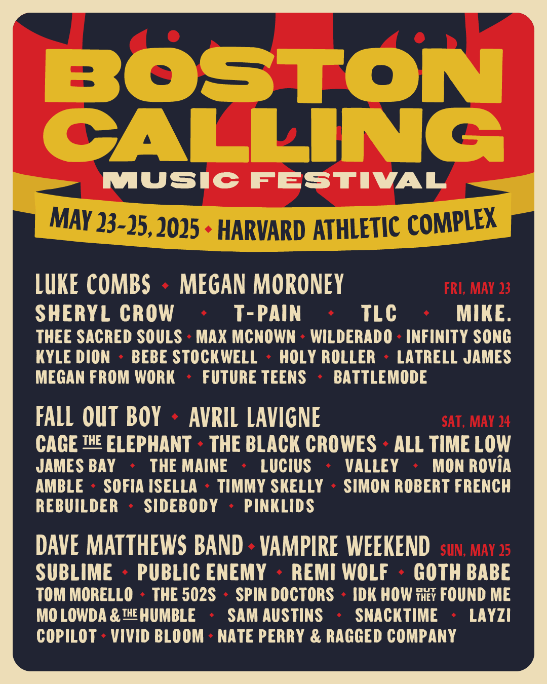 Boston Calling 2025 Lineup