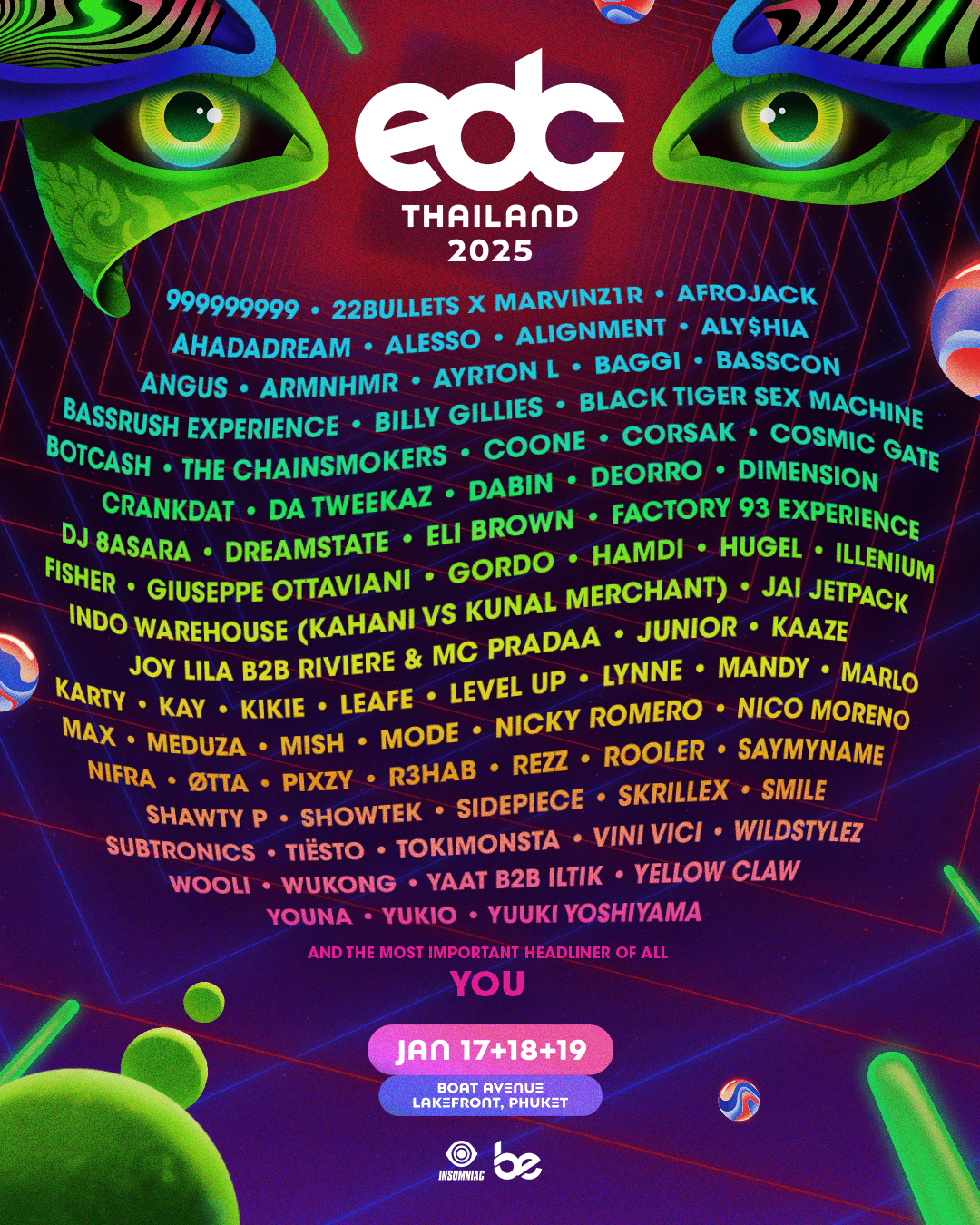 EDC Thailand 2025 Lineup