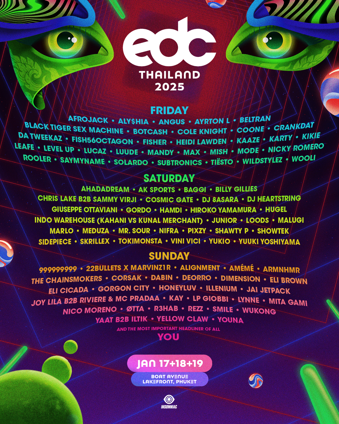 EDC Thailand 2025 Lineup