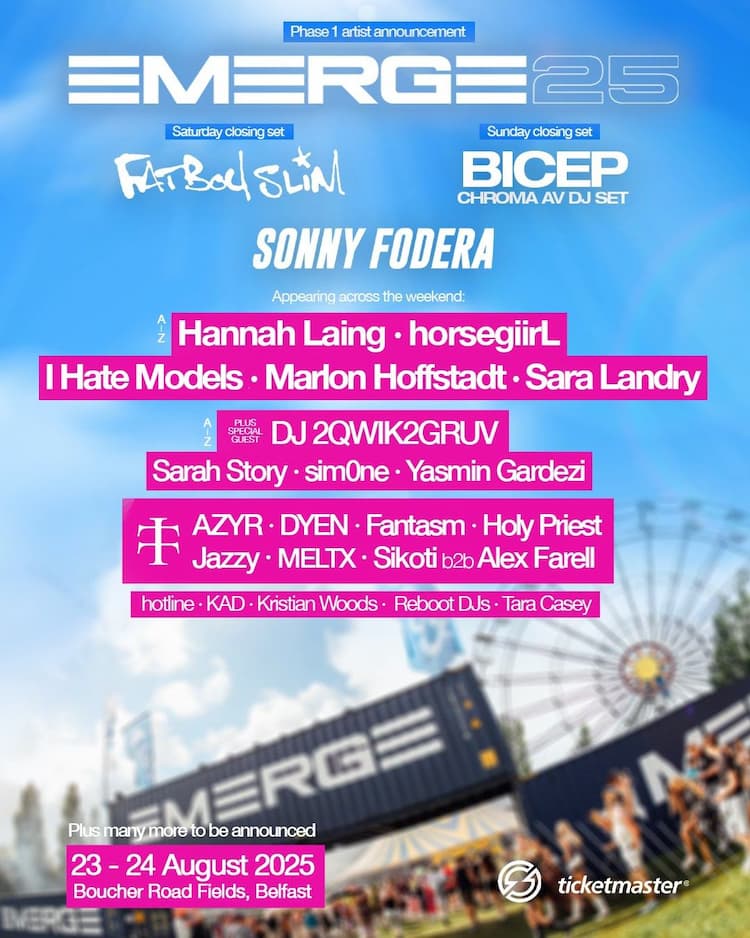 Emerge Belfast 2025 Lineup