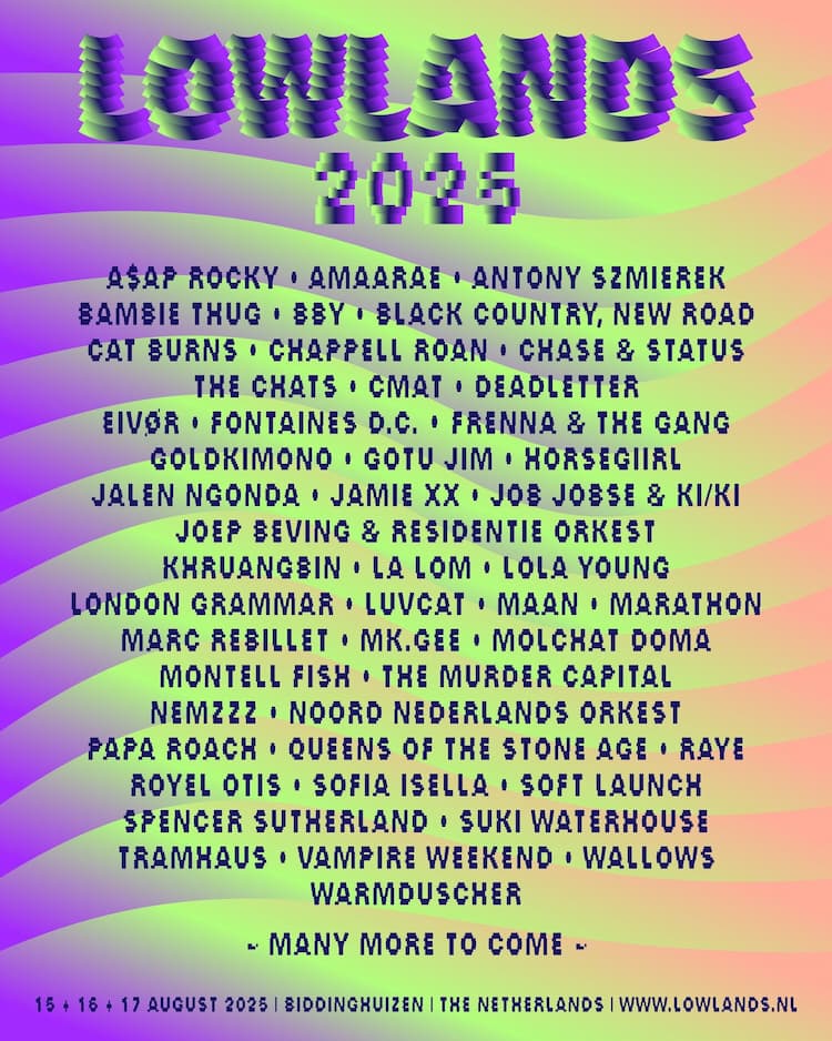 Lowlands Festival 2025 Lineup