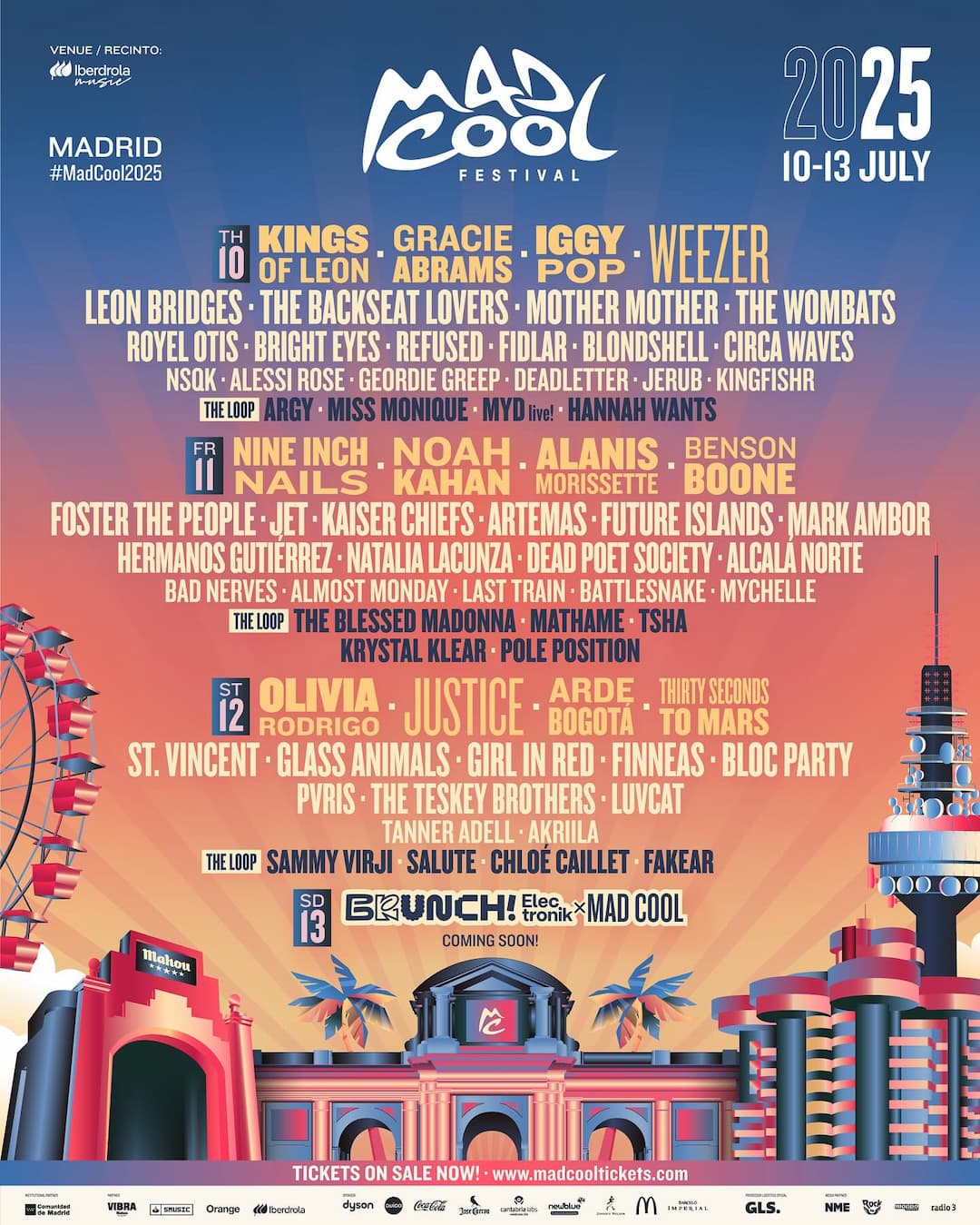 Mad Cool Festival 2025 Lineup