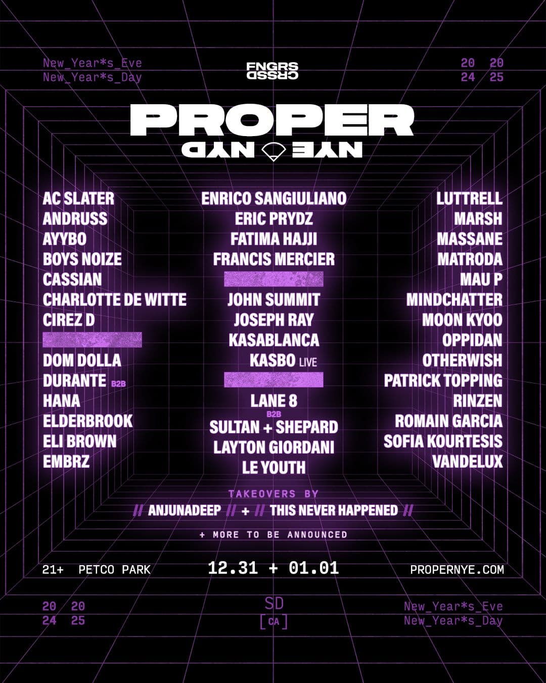 Proper NYE 2024 Lineup