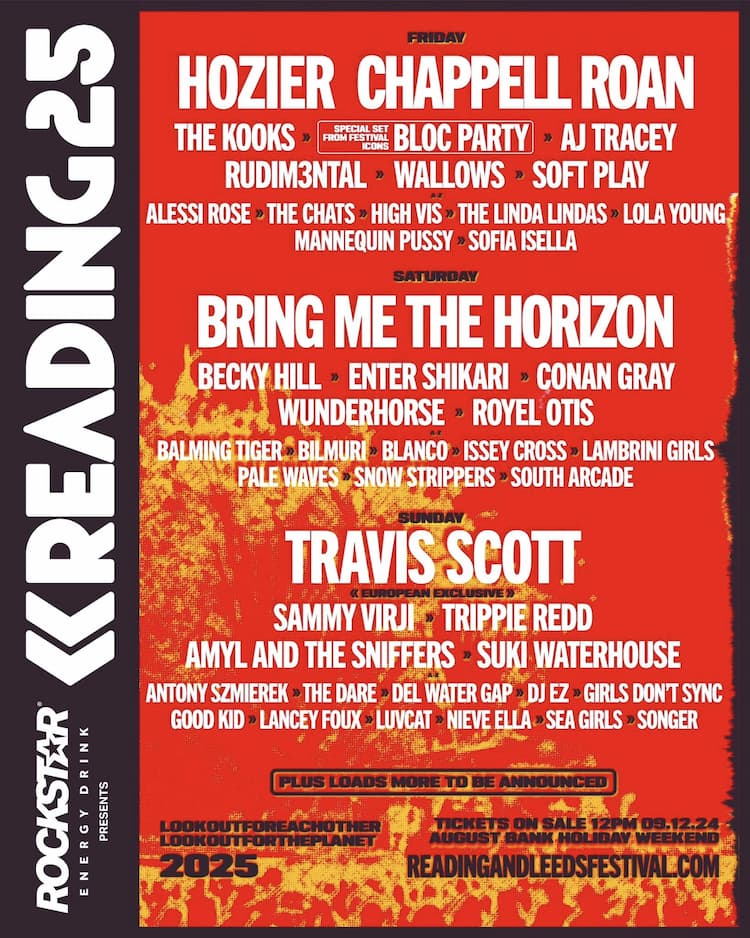 Reading Festival 2025 Lineup